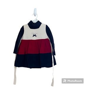 🔹SPRINT WEAR: Girl size 0, multicolor corduroy sleeveless dress w/undershirt🔹